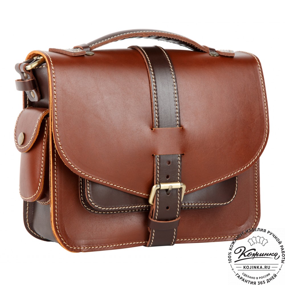 Кожаная  сумка "Виктория" (коричневая)